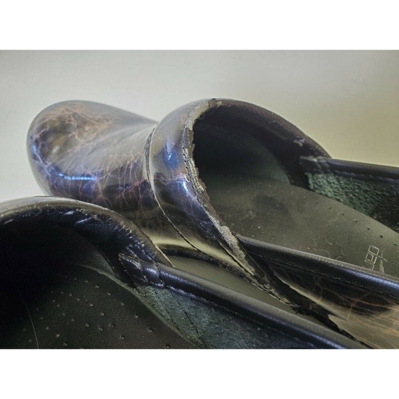 DANSKO Professional Lightning Multi Color Patent Leather Clogs Shoes Size 37 - Picture 10 of 10